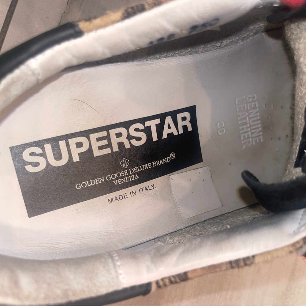 Golden Goose Animalier leopard zebra animal fur shoes 38 7 8 - Picture 10 of 13